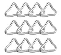 VICASKY Trampoline Buckle 20PCS Triangle Rings Replacement Silver for DIY Purses Handbag Strap Clasp Repair Accessories Jumping Bed Bungee Mesh Cloth Ring Parts Metal Connectors Buckles Fixers