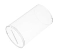 VICASKY Transparent Acrylic Money Pot with Key Lock Spacious Clear Donation Box for Bars Restaurants Musicians Secure Cash and Coin Storage See-through Savings Jar for Easy Finance