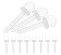 VICASKY Transparent Christmas Ball Caps, 100pcs Decorative Pendant Holders for DIY Crafts, 1. 41 X 0. 39 Inch, Plastic