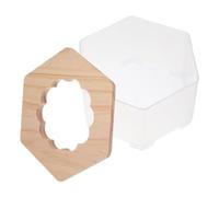 VICASKY Transparent Hamster Sand Bath Bowl with Removable Parts for Easy Cleaning Multi-functional Small Animal Toilet and Bathroom Space-saving Design for Compact Cages