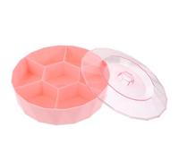 VICASKY Transparent Multi-compartment Snack Storage Box with Lid Food-grade Fruit and Nut Tray for Home and Picnic Use Portable Water-resistant Easy-clean Food Container