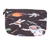 VICASKY Travel Cosmetic Bag Multifunctional Toiletry Bag Creative Delicate Design Black Polyester Aluminum Alloy Well-Organized Storage Easy to Carry for Women Daily Life Outdoor Use