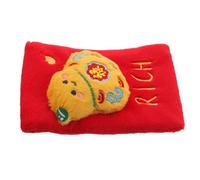 VICASKY Treat Dispenser Dog Puppy Plush Interactive with Crinkle Sound and Stimulating Senses, Shaped like Lucky Red Packet for Entertaining and Support Play in Large Medium Small Breed