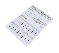 VICASKY Trumpet Chord Diagram Large Size Coated Paper Practice Chart for Beginners Useful Trumpet Fingering Guide Music Teaching Aid