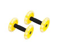 VICASKY Twin-wheel Ab Wheel Fitness Roller for Core Strengthening, Yellow Dual Fitness Exercise Device for Tummy Shaping and Weight Loss Training at Home