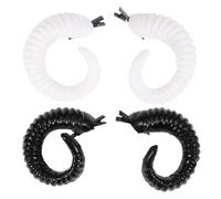VICASKY Two Pairs of Artificial Sheep Horns Hairpins Black White Hair Clips for Cosplay Halloween and DIY Hair Accessories Unique Sheep Horn Design for All Hairstyles