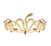 VICASKY Two-tone Snake Crown Medusa Birthday Queen Tiara Wedding Crown for Brides Princess Headbands Snake Gemstone Accessories