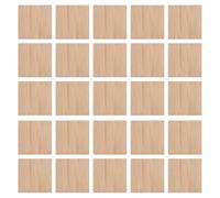 VICASKY Unfinished Bamboo Slices with Smooth Surface for Crafts 25pcs Without Burr, Square DIY Pieces for Handicrafts as Gifts and Painting Projects