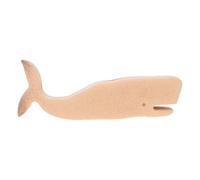 VICASKY Unfinished Wooden Whale Figurine for Wood Project and Developing Hands-on Ability for Craft Projects, Portable Decorative Whale Model Simple Design