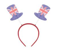 VICASKY Union Jack Headband with Bopper Hats Scotland Head Boppers England Hair Accessories Dress Flag Summer Comfortable British for 2026 King's Birthday Parade, Eurovision, Euro Sports Parties