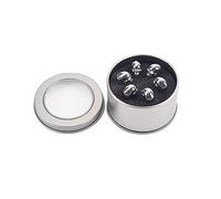 VICASKY Unique Skull Guitar Bridge Pins 6pcs Zinc Alloy Skull Head Bridge Pins for Acoustic Guitar Mandolin Silver