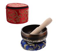VICASKY Unique Yoga Sound Bowl Set Tibetan Meditation Bowl Cushion Mallet Complete Healing Kit Random Color