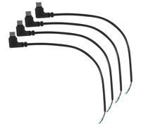 VICASKY USB C Plug Cable 4pcs 90 Degree Pvc Black Bare Wire