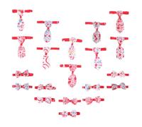 VICASKY Valentine'S Day Pet Bow Ties Set 20 Pieces with Heart-Shaped Cupid Patterns, Adorable Neckties for Cats and Dogs, Mixed Styles Party Photo Props Accessories