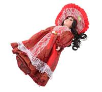 VICASKY Victorian Doll Ornament Elegant Ceramic Collectible Figurine for Home Decor Unique Victorian Charm for Desktop Decoration and Party Displays for Doll Collectors
