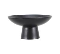 VICASKY Vintage Ceramic Cake Stand High Base Dessert Tray for Snacks Candies Fruit Dish Reusable and Black Cake Holding Plate for Parties and Home Display
