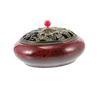 VICASKY Vintage Ceramic Incense Holder Base for Sticks and Coil Incense Decorative Censer with Retro Design Fireproof Holder for Home Office Meditation Yoga and Hotel Decor