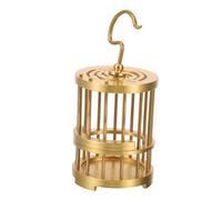 VICASKY Vintage Copper Bird Cage for Small Pets Hanging Insect Cage Sturdy Design for Birds Insects Generous Door for Budgies Crickets and More