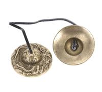 VICASKY Vintage Hand Cymbal Bell for Rhythm Percussion Handmade Sound Bell for Meditation Relax Small Finger Instrument for Yoga