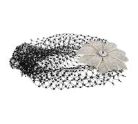 VICASKY Vintage Mesh Hair Net with Rhinestone Floral Design Elegant Womens Hair Accessory for Weddings Parties and Festive Occasions Handcrafted Comfort with Breathable