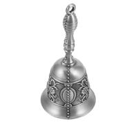 VICASKY Vintage Metal Handheld Bell for Service Calling Pet Training Wedding Rings Traditional Design Multipurpose Reception and Dinner Bell for Teachers and Hotels