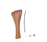 VICASKY Violin Tailpiece with Tail Rope Jujube Wood Tongue-shaped String Board for 3/4-4/4 Violin, Easy to Install and Replace Accessory