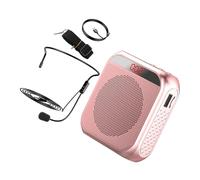 VICASKY Voice Amplifier for Teachers Portable Mini Voice Amplifier with Microphone and Speaker, Plastic, Rose Gold, LED Display, Rechargeable, Suitable for Teaching and Training, for Tour