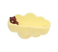 VICASKY Wall Mounted Cartoon Cloud Soap Dish Dual Layer Soap Storage Rack with Drainage for Bathroom Shower Kitchen No Drill Adhesive Design Space Saving Holder for Towel and Bath Ball