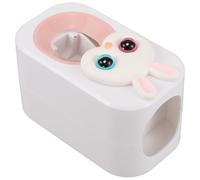 VICASKY Wall-Mounted Toothpaste Dispenser for, Cartoon White Rabbit Squeezer Tool, No-Drill Automatic Toothpaste Tube Holder for Bathroom Convenience