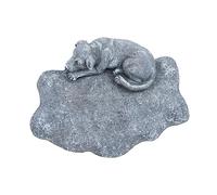 VICASKY Water Resistant Resin Dog Memorial Stone Tombstone Pet Tribute Statue for Garden Decor Comforting Sleeping Dog Design Durable Pet Bereavement Ornament for Remembering