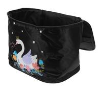 VICASKY Waterproof Foldable Household Toiletry Bag with Large Storage Capacity, Portable Travel Wash Bag in Black Polyester for Cosmetics and Nail Art Products