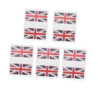 VICASKY Waterproof Temporary Decals 5 Sets Uk Flag Face Stickers Patriotic National Flag Pasters for Football Fans Sports Events and Carnival Parties