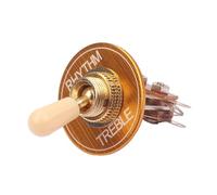 VICASKY Way Toggle Switch with Rhythm Treble Washer Plate for Electric Guitar Copper Aluminum Construction Easy Install Replacement Compatible with Gibson and Similar Models Guitar Parts