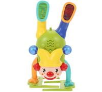 VICASKY Wear-resistant Electric Music Clown with Light Effects Compact Portable Plaything for Interactive Fun Enhances Operational Skills and Communication Green