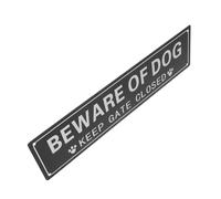 VICASKY Weather Resistant Iron Beware of Dog Caution Sign for Garden and Backyard Durable Outdoor Warning Board for Parks Lawns and Courtyards Safety Plaque