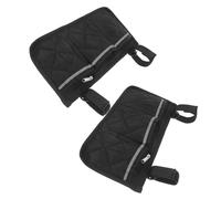 VICASKY Wheelchair Side Pouch 2pcs with Reflective Strip, Hanging Storage Bag for Wheelchair Armrest Organizer, Multifunctional Mobility Aid Storage for Elderly and Disabled Users