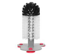 VICASKY White Turtle Shell Cleaner with Soft Bristles and Suction Cup Base, Abs Material Scrub Brush for Aquarium and Turtle Pond, Handsfree Operation for Efficient Tank Wall Cleaning