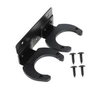 VICASKY Wireless Microphone Wall Mount Bracket Double Hook Metal Mic Hanging Stand for Ktv Stage Performance Stable Mic Support