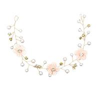 VICASKY Womens Elegant Faux Pearl Hair Vine Headband Wedding Hair Accessory for Brides for Formal Occasions Birthdays and Special Events