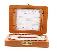 VICASKY Wooden Baby First Tooth Box for Preserving Teeth Lightweight Japanese-Style Keepsake Organizer for Infant Nursery or Baby Shower