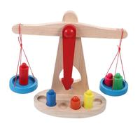VICASKY Wooden Balance Scale for Educational Stem Weight Counting Game Montessori Math Learning Montessori Cognitive Development