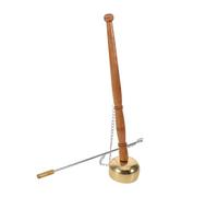 VICASKY Wooden Bell for Dharma Assembly Traditional Temple Yin Qing Handheld Prayer Bell for Meditation Rituals and Buddhist Ceremonies