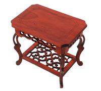 VICASKY Wooden Bonsai Stand Ornamental Stone Base Flowerpot Holder for Indoor Outdoor Potted Plants Succulents Display with Stable Elegant Pedestal