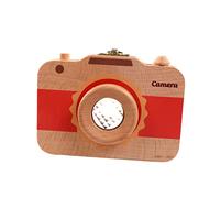 VICASKY Wooden Camera Shaped Tooth Storage Box for Boy Girl Portable Teeth Save Box Hair Collection for Home