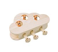 VICASKY Wooden Cat Mice Interactive Educational Scratching Pet with Cloud Beat Pattern Lightweight Durable Funny Cat Catch with Catnip Storage for Engaging Play Random Color