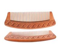VICASKY Wooden Comb Set 2pcs 16cm Anti-static Natural Solid Wood Hair Combs for Women and Men Scalp Massage Hair Cutting Styling Tools