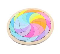 VICASKY Wooden Educational Blocks Puzzle Logical Intelligence Development for Boys and Rainbow Jigsaw for Brain Growth and Spatial Imagination Material Birthday