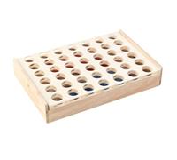VICASKY Wooden Four Row Board Game Family Checker for Adults Educational Brain Teaser Connect Game Suitable for Interaction and Logical Thinking Development