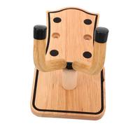 VICASKY Wooden Guitar Wall Mount Hanger with Secure Hook for Acoustic Electric Bass Ukulele Easy Assembly Instrument Display Stand for Studio Party Festival Wall Storage