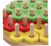 VICASKY Wooden Hamburger Stacking Puzzle Montessori Geometric Blocks for Preschool Boys Educational Construction Game Enhancing Spatial Reasoning and Problem-solving Skills